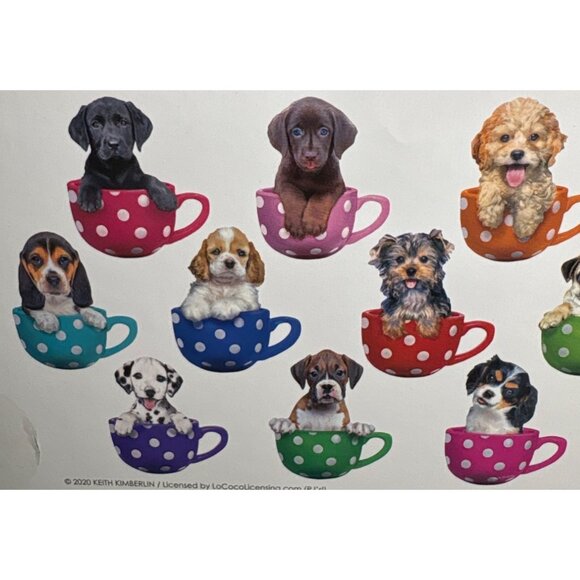 13 Mini Puzzles Dogs in Teacups Keith Kimberlin 500 Pieces Total Cra-ZArt NEW - Picture 5 of 6